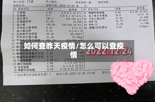 如何查昨天疫情/怎么可以查疫情